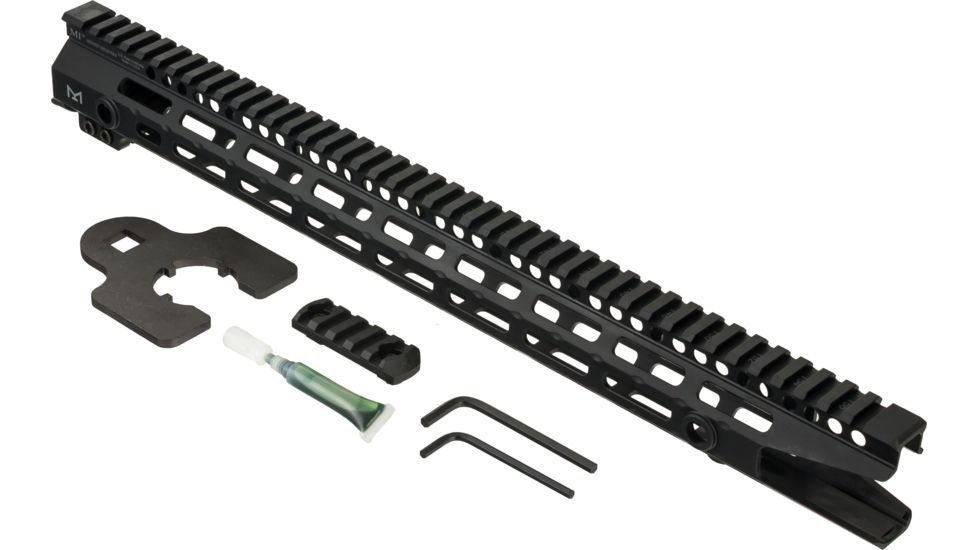 Midwest Industries One Piece Free Floating AR Rifles Extended 17.5 Inch Rail, M-LOK Compatible, Black, MWMI-G3M17XR