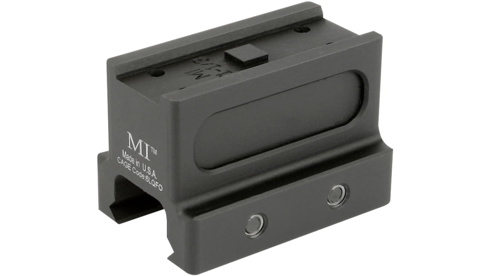 Midwest Industries T1/T2 Red Dot Optic Mount, Lower 1/3, Black, MI-T1-1/3