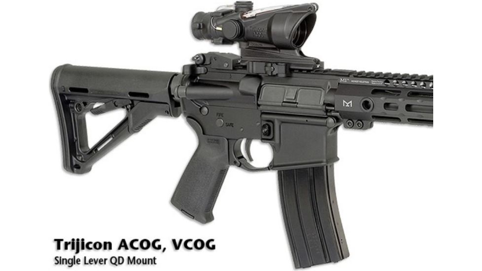 Midwest Industries Trijicon ACOG, V-COG 1 Lever QD Mount, Black, MI-QDTAV1