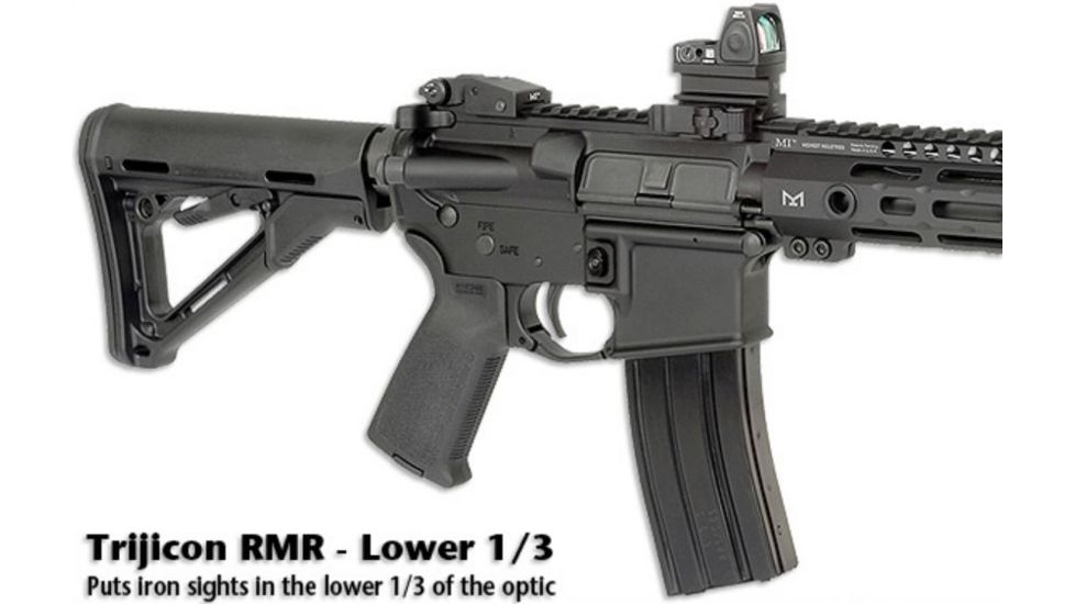 Midwest Industries Trijicon RMR Lower 1/3 QD Mount, Black, MI-QDRMR-1/3