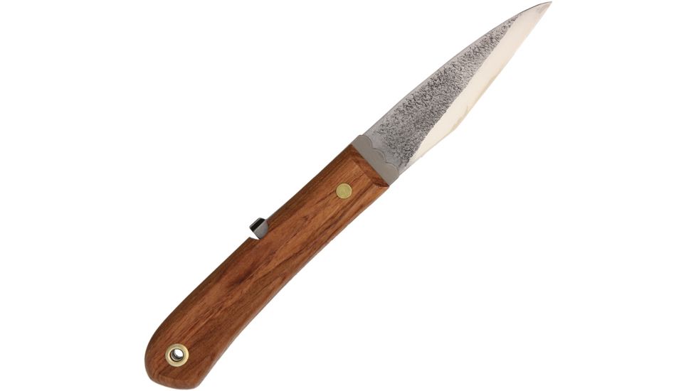 Mikihisa Double Bevel Moroha Folder Folding Knife,4in,Japanese Cherry Wood Handle MIKA110