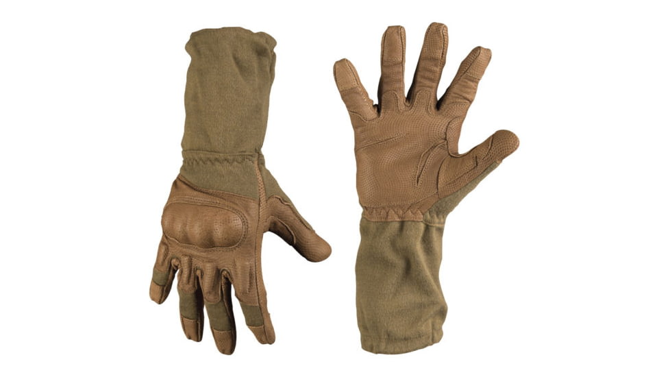 MIL-TEC Long Fire-Resistant Action Gloves, Coyote, Extra Large, 12520105-905