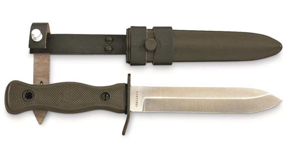 MIL-TEC Combat Fixed Blade Knife, 5.7in, AISI 420 MA5M, Polycarbonate Handle, OD Green, 15362000