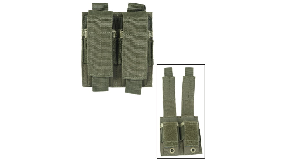 MIL-TEC Double Pistol Magazine Pouch, OD Green, 4.5 x .80 x 4.7, 13495501