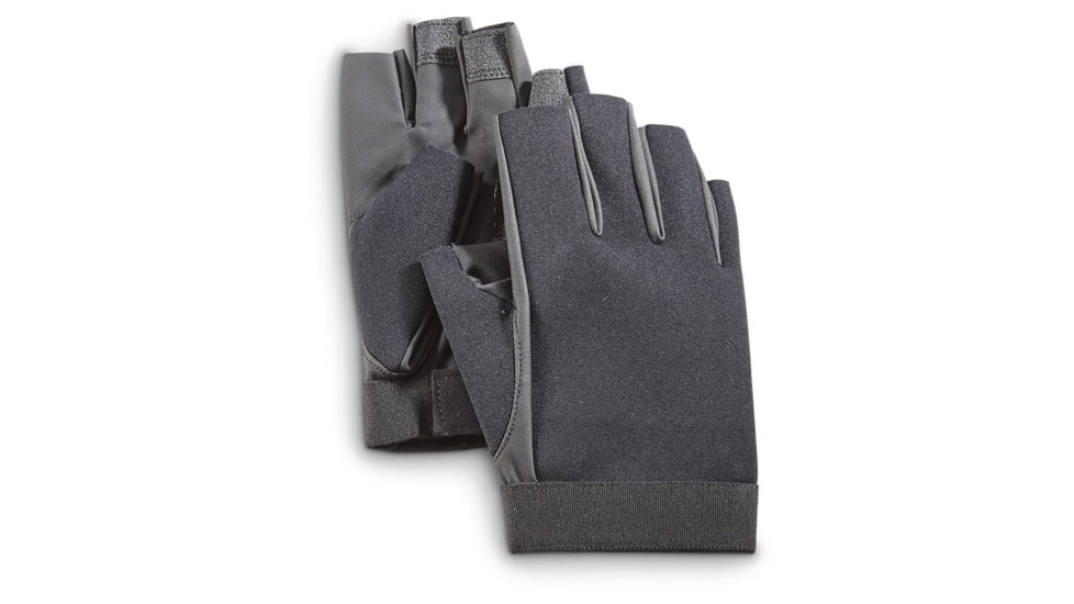 MIL-TEC Neoprene Fingerless Gloves, Black, Extra Large, 11658002-905
