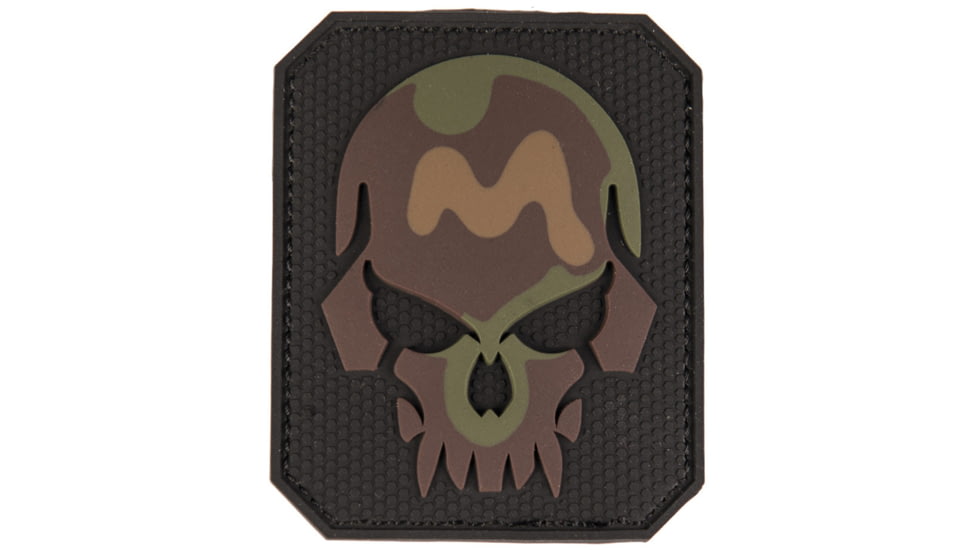 MIL-TEC PVC 3D Skull Patch, Camo, 3.1 x 2.6 in, 16832120