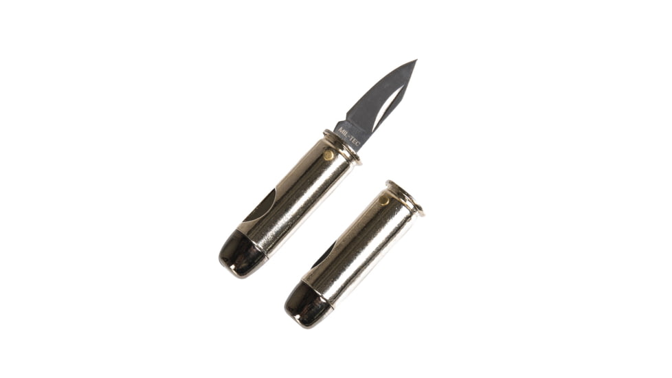 MIL-TEC Small Cartridge Assisted Opening Cartridge Knife, 1.02in, Stainless Steel, Zinc Alloy Handle, 15399200