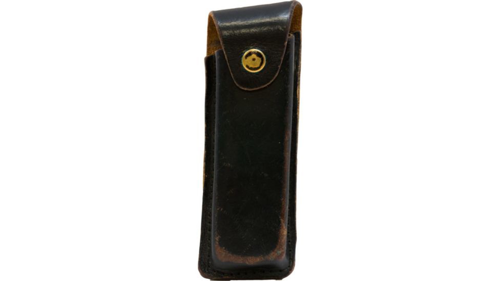 Military Surplus German Leather P5 Magazine Pouch Used, Black, 91360750