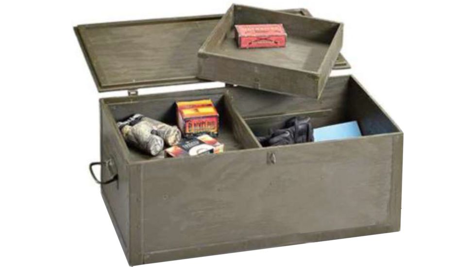 Military Surplus GI Footlocker, OD Green, NSN 8460-00-243-3234, GITRUNK