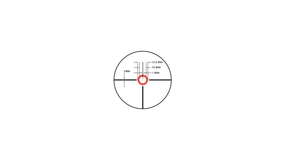 Millett DMS 1-4 x 24 Multicoated Red Dot/Donut Reticle Waterproof Rifle Scope, Black