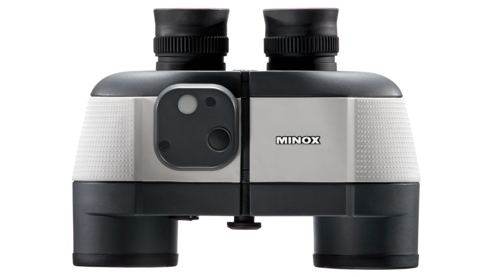 Minox Nautic BN 7x50 Porro Prism Rubber Armored Binoculars, Black/Silver w/Analog Compass 62414