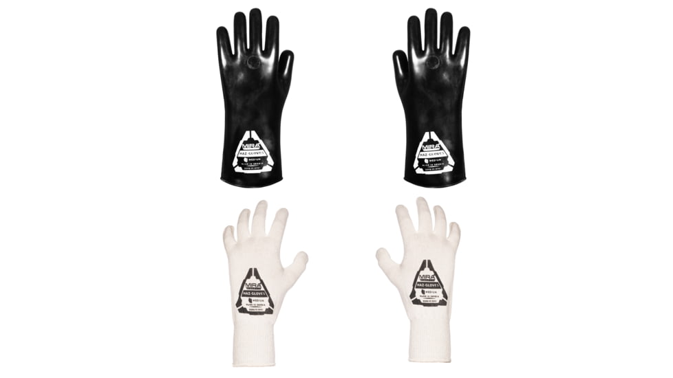 MIRA Safety HAZ-Gloves for CBRN Protection, Black, Medium, HAZ-GLOVES-M