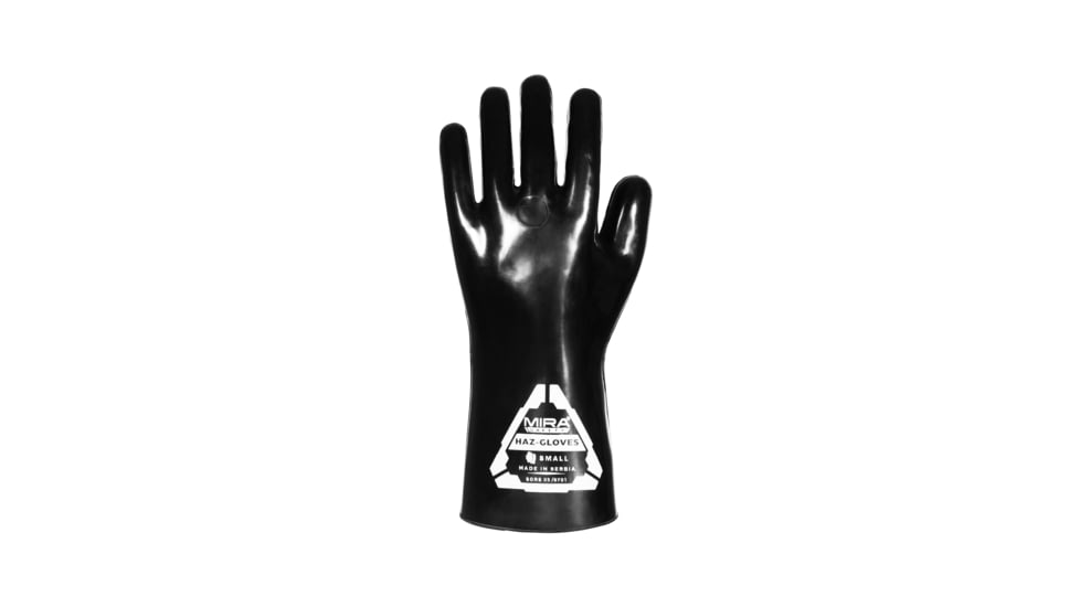 MIRA Safety HAZ-Gloves for CBRN Protection, Black, Small, HAZ-GLOVES-S
