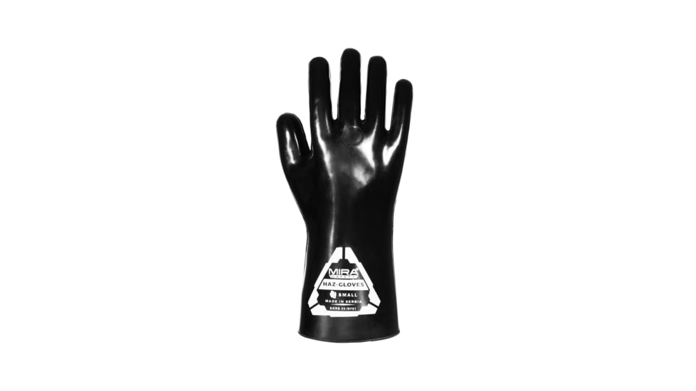 MIRA Safety HAZ-Gloves for CBRN Protection, Black, Small, HAZ-GLOVES-S