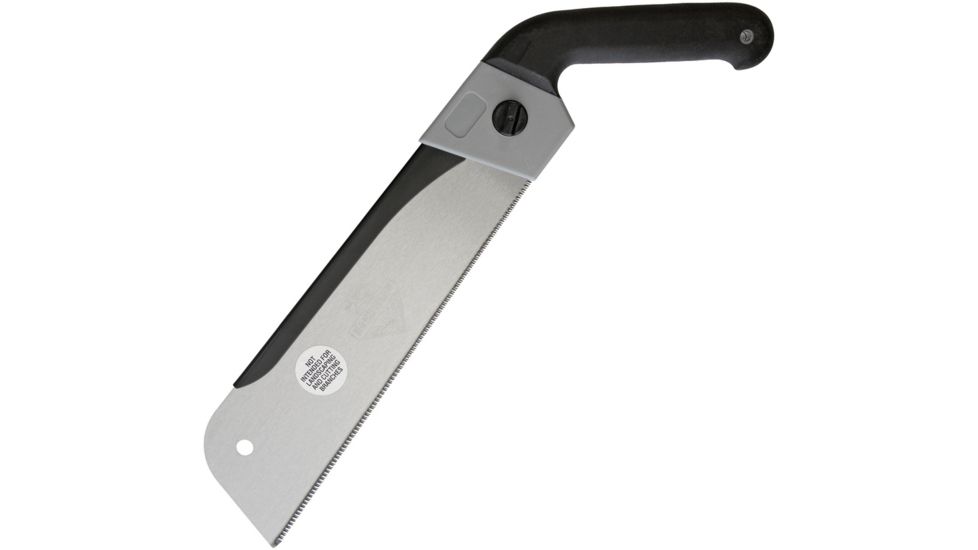 Miscellaneous Backsaw Fixed Blade Knife, 10.25in, Stainless Steel, Serrated Edge, Black, Rubber Handle D1451