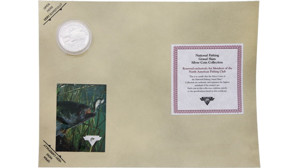 Miscellaneous Collectible Coin Bass, Largemouth Bass, 1.5in Diameter, Silver Finish, Double-Struck, Minter'S Artwork, SRGF1551S