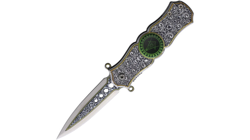 Miscellaneous Masonic Spinner Linerlock, M4558