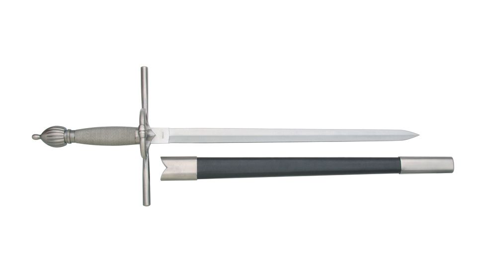 Miscellaneous Medieval Dagger Fixed Blade Knife,13.375in,Stainless Blade,Twisted Wire Wrapped Handle M3276
