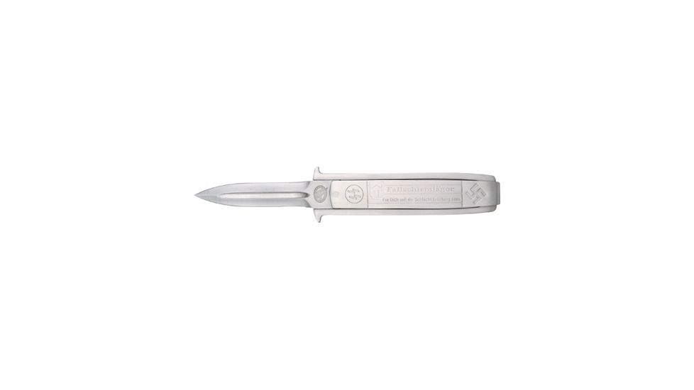 Miscellaneous Paratrooper Dagger Fixed Blade Knife,3in,Stainless Double Edge Dagger Blade,Stainless Handle MI1944