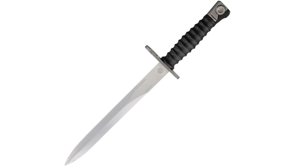 Miscellaneous Sig 1957 Bayonet with Scabbard Fixed Blade Knife, 9.5in, Double Edge Dagger, Black, Composition Handle M4329