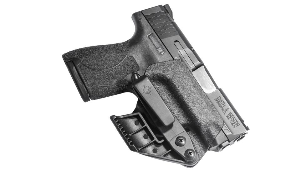Mission First Tactical Minimalist IWB Holster Smith &amp; Wesson M&amp;P Shield 1.0 &amp; 2.0 9mm/.40 Cal, Ambidextrous, Black, H2SWSHAIWBM
