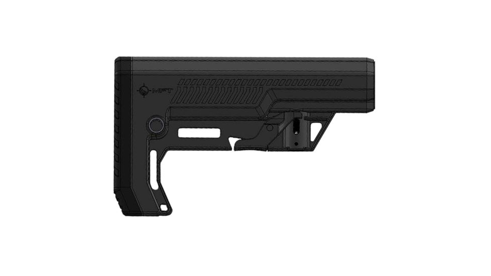 Mission First Tactical Battlelink Extreme Duty Minimalist Stock, AR-15, Mil-Spec, 1.148 Diameter Receiver Extensions, Black, BMSMIL-EXD