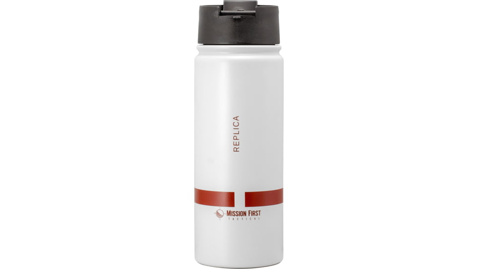 Mission First Tactical M7a3 Riot CS Flip-Top Bottle, White / Red, 16oz, DM18CS-16
