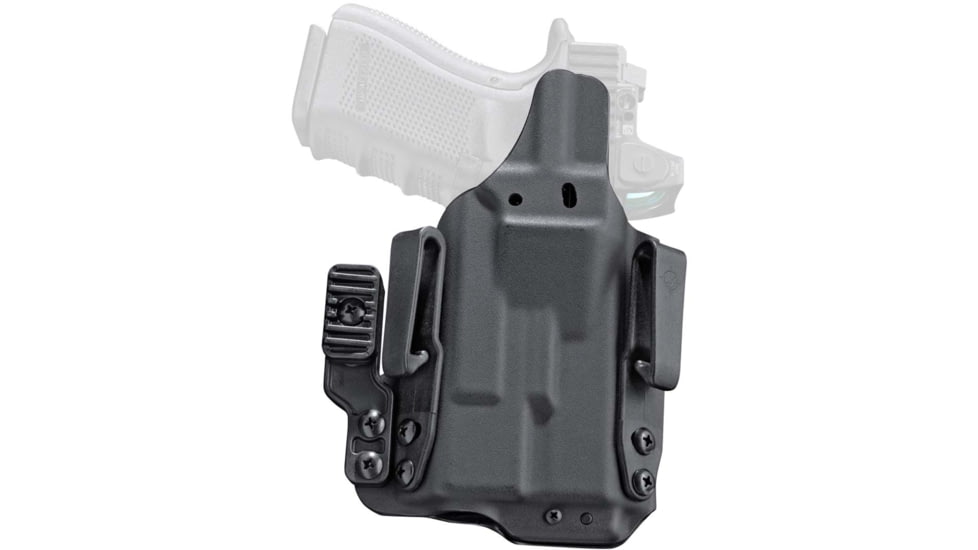Mission First Tactical Pro Kydex IWB Light Holster, Glock 19 w/ Streamlight TLR 7, Ambidextrous, Black, H5-GL-1-WL-7