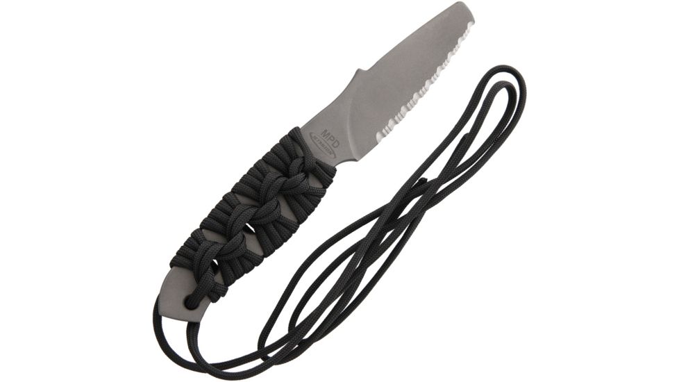 Mission MPD-Ti Fixed Blade Knife, 3in, Titanium, Serrated Edge, Black, Titanium Handle MS0501S