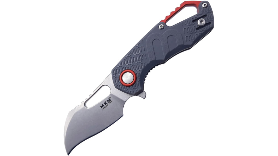 MKM Isonzo Linerlock Gray Folding Knife, 2 stonewash finish Bohler N690 stainless hawkbill, Gray FRN handle, MK FX03-1PGY