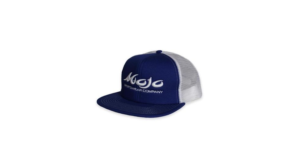 Mojo Sportswear Company Flatbill Trucker Hat - Mens, Mojo Blue, One Size Mojo Blue - One - Flatbill Trucker