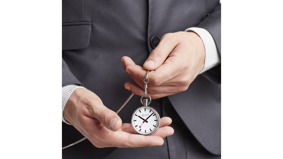 Mondaine Pocket Watch, Silver, 43mm, A660.30316.11SBB
