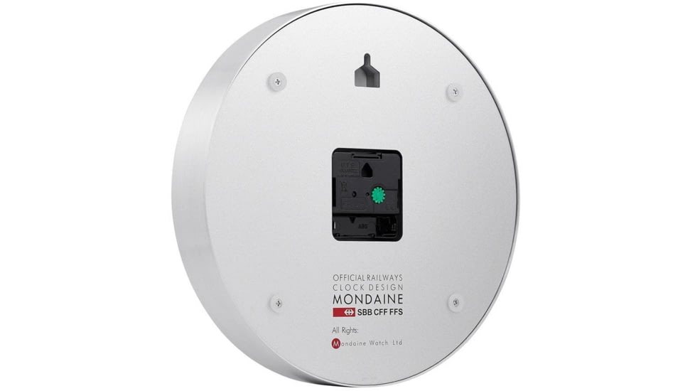 Mondaine Wall 25cm Clock, Silver, 25cm, A990.CLOCK.16SBB