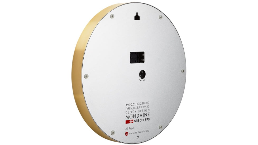 Mondaine Wall Clock, Golden, 25cm, A990.CLOCK.18SBG