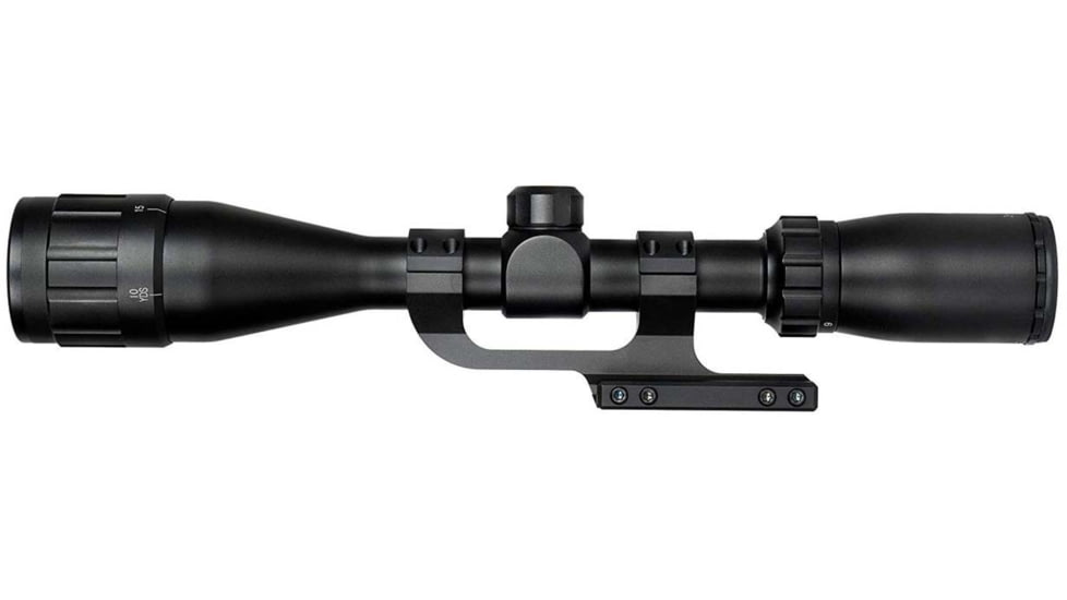 Monstrum 3-9x40 AO Rifle Scope with Parallax Adjustment and Offset Scope Mount, Black, S3940-AO-B