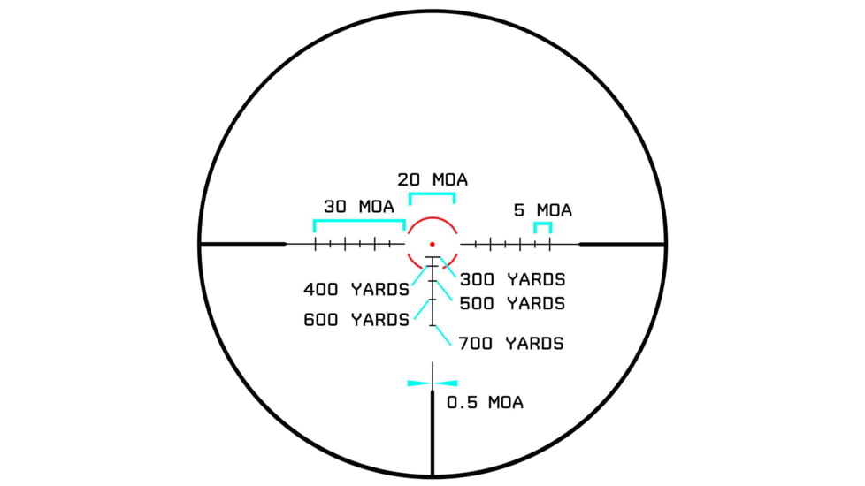 Monstrum Banshee ED 1-8x24mm LPVO 30mm Tube Rifle Scope w/ Offset Scope Mount, Second Focal Plane