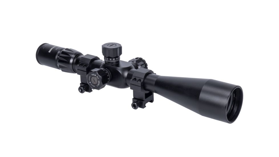 Monstrum G1 6-24x50mm Rifle Scope, 30mm Tube, FFP, Illuminated Rangefinder Reticle, Adjustable Objective, Black FFPS62450-H
