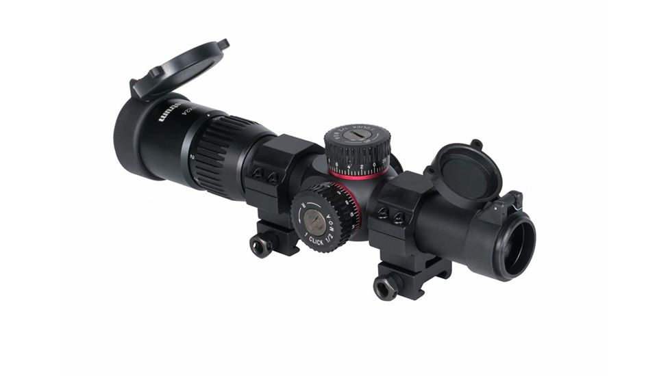 Monstrum G2 1-6x24mm Rifle Scope, 30mm Tube, FFP, Illuminated Rangefinder Reticle, Adjustable Objective, Black G2-BFFPS1624-R