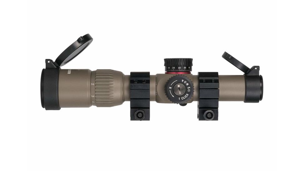 Monstrum G2 1-6x24mm Rifle Scope, 30mm Tube, FFP, Illuminated Rangefinder Reticle, Adjustable Objective, Flat Dark Earth G2-TFFPS1624-R