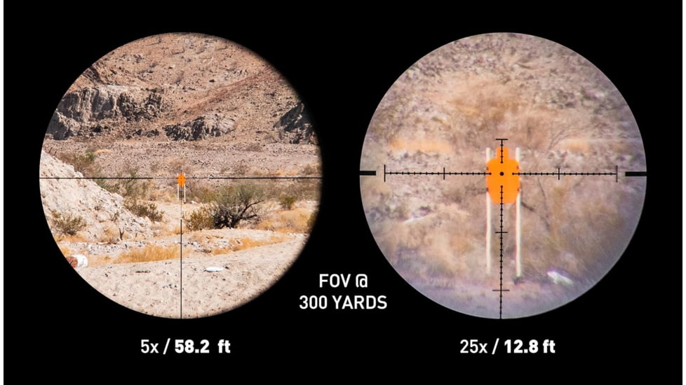 Monstrum G3 5-25x50mm w/ Illuminated MOA Reticle and Parallax Adjustment Rifle Scope, 30mm Tube First Focal Plane, Black, G3F52550-BLK