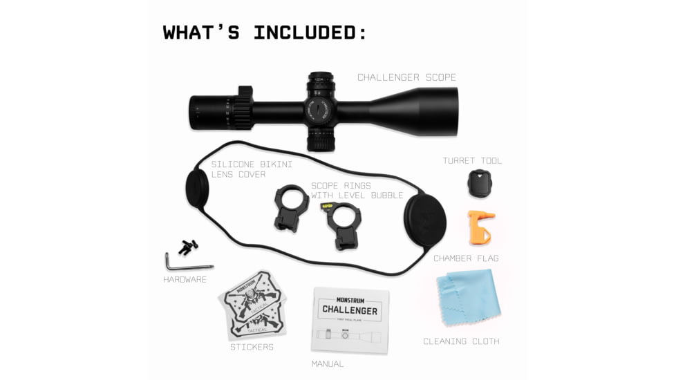 Monstrum Challenger 5-25x50mm 30mm Rifle Scope, Fisrt Focal Plane