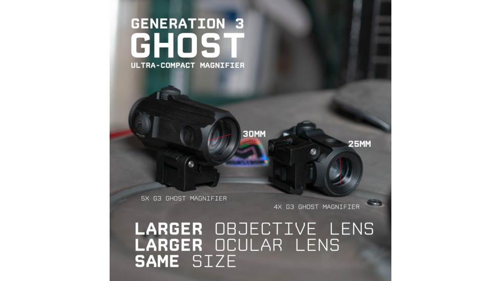 Monstrum Ghost G3 5x30mm Magnifier w/ Flip-to-Side Mount