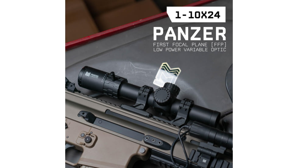 Monstrum Panzer ED 1-10x24mm LPVO 30mm Rifle Scope, First Focal Plane