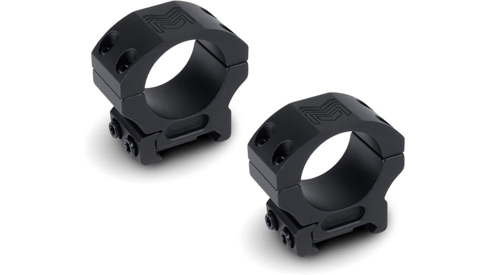 Monstrum Precision Picatinny V2 Scope Rings 1 in, Black, 1 in, SR-1-P100