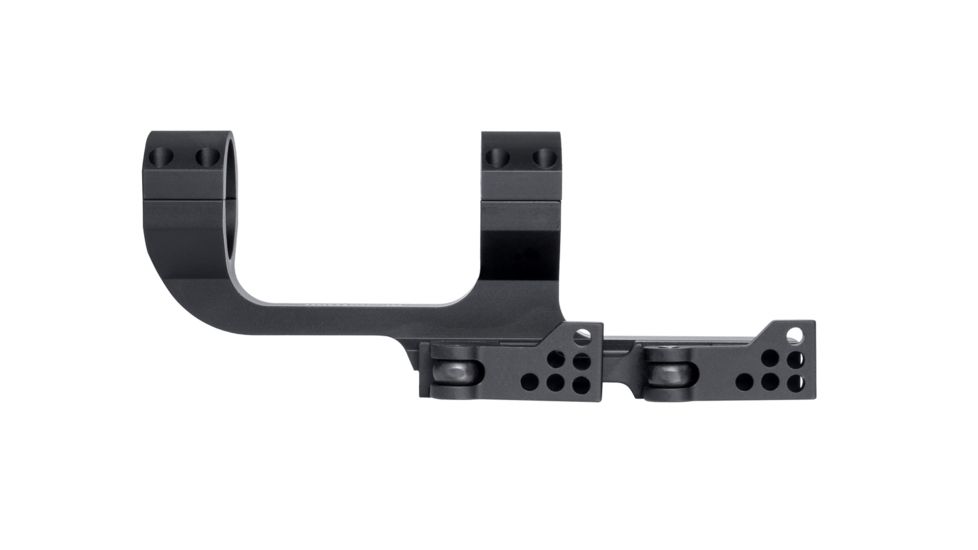 Monstrum Slim Profile Series Cantilever Offset Dual Ring Picatinny Scope Mount w/ Quick Release, Black, 30 mm ZR302-Q-B