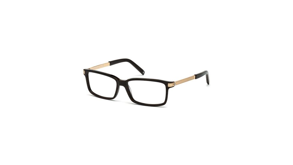 Mont Blanc MB0480 Eyeglass Frames - Dark Havana Frame Color