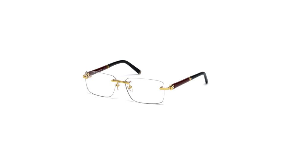 Mont Blanc MB0483 Eyeglass Frames - Shiny Endura Gold Frame Color