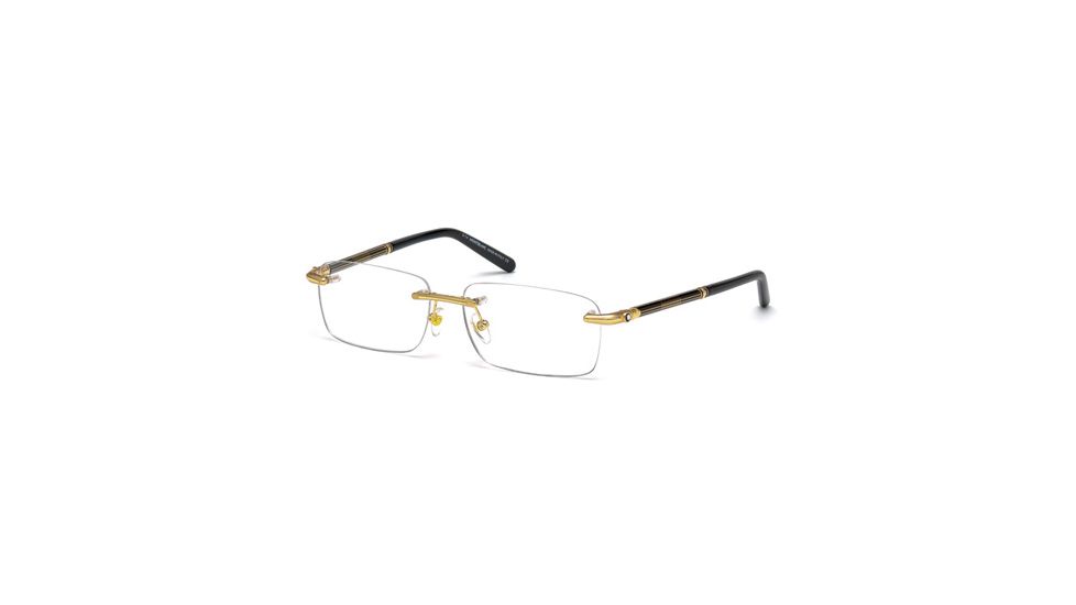 Mont Blanc MB0492 Eyeglass Frames - Shiny Endura Gold Frame Color