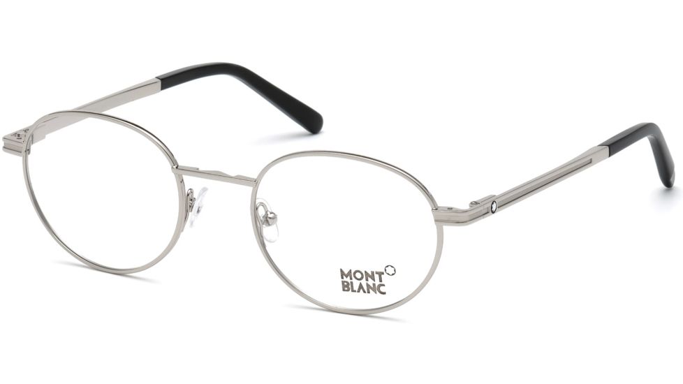 Mont Blanc MB0730 Eyeglass Frames - Shiny Palladium Frame Color, Shiny Palladium Lens Color