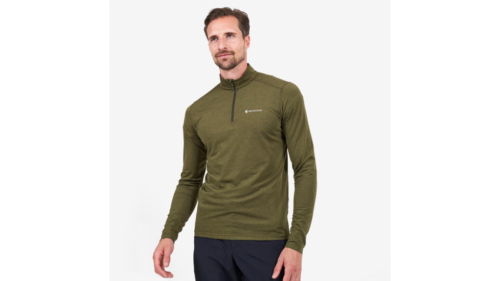 Montane Dart Thermo Zip Neck - Mens, Kelp Green, Medium, MDTZNKELM12